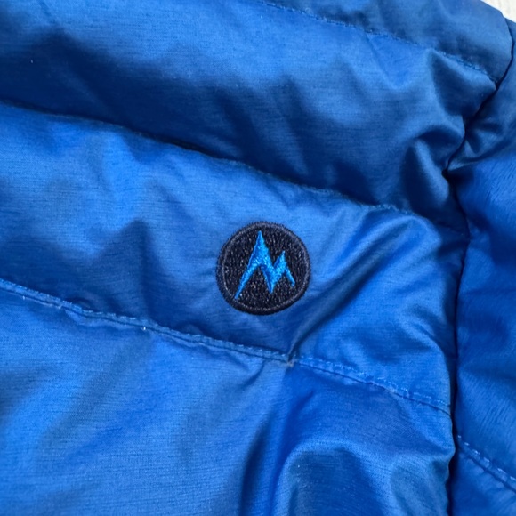 Marmot Boys Royal Blue Puffer Down Jacket Coat 700 Fill Large - Picture 10 of 10